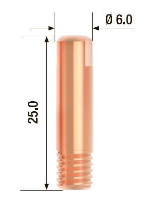 фото наконечник fubag fb.ctm6.25-09 м6х25 мм, 0.9 мм
