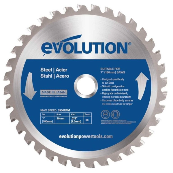 фото диск evolution evoblade180 180х20х2,0х36 по стали.