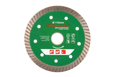 Круг алмазный (206-151 DB TB PROFF) Ф115х22мм универсальный