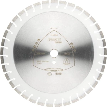Алмазный диск KLINGSPOR 350X3X25,4/37K/10/S/DT/SUPRA/DT600U
